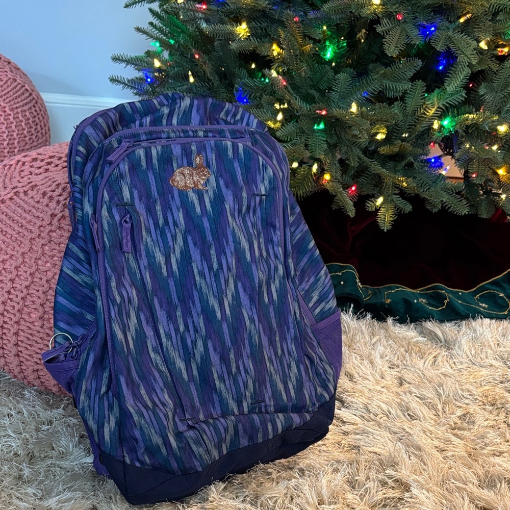 Lands' End Purple and Gray Backpack